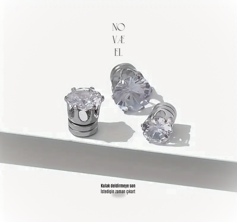 Mıknatıslı erkek elmas küpe